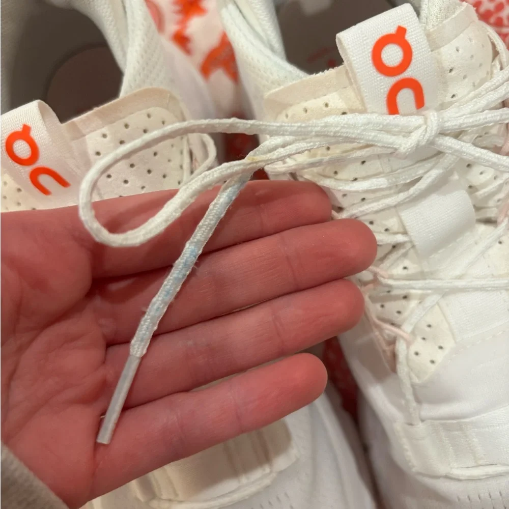 On Running White and Red Athletic Shoes - Picture 3 of 4